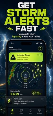 Lightning Tracker & Radar Map App screenshot