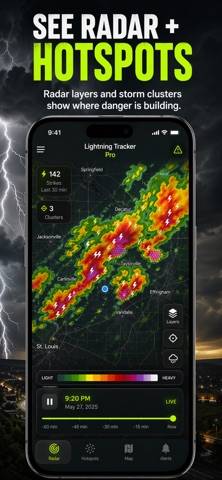 Lightning Tracker & Radar Map App screenshot