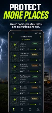 Lightning Tracker & Radar Map App screenshot