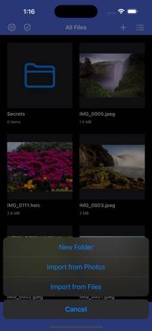 SecurePad Media Vault App skärmdump