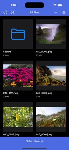 SecurePad Media Vault App skärmdump