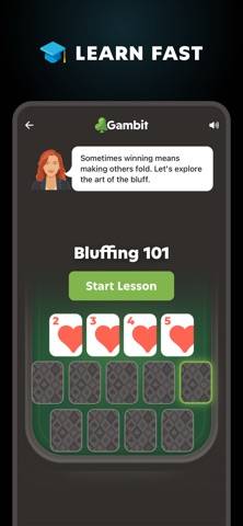 Gambit -  Play and Learn Poker capture d'écran