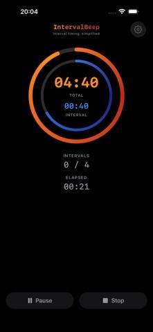 IntervalBeep App skärmdump