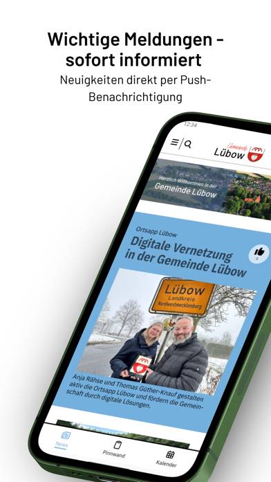 Lübow App-Screenshot