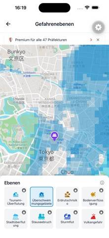 Japan Alerts App-Screenshot