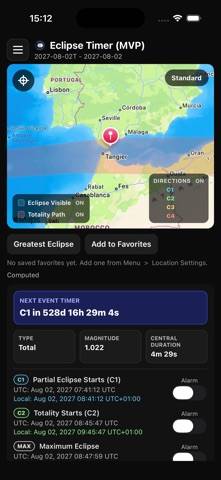 Eclipse Timer capture d'écran