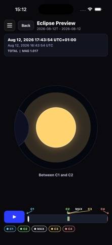 Eclipse Timer Capture d'écran de l'application