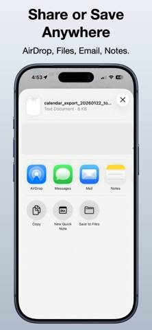 Export Calendar App skärmdump