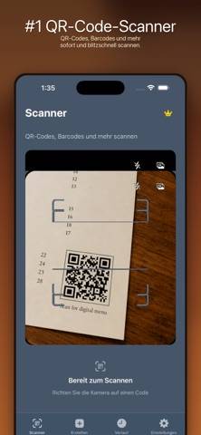 QR-Code-Scanner: QR scannen Bildschirmfoto