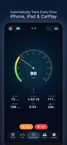 Speedometer: Driving Tracker Captura de pantalla de la aplicación