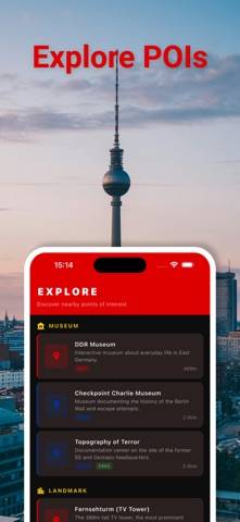 Berlin Wall Explorer App skärmdump