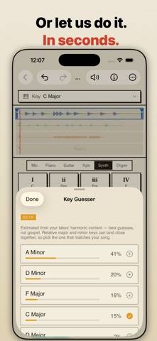 Songwriter's Calculator Captura de pantalla de la aplicación