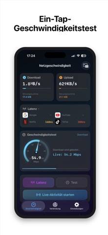 NetSpeed - Netzwerkmonitor Bildschirmfoto