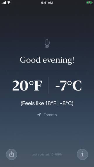 40 Below App-Screenshot