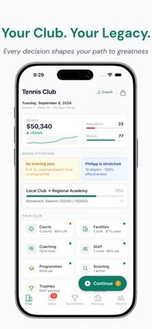 Tennis Tycoon Spiel-Screenshot