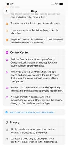 Drop-A-Pin App screenshot