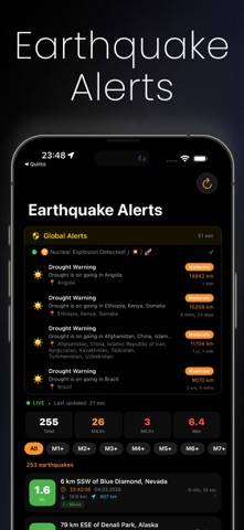 Earthquake Network App screenshot