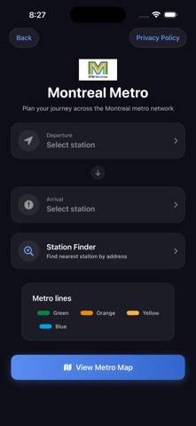 Metro Montreal Map screenshot