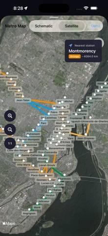 Metro Montreal Map App screenshot