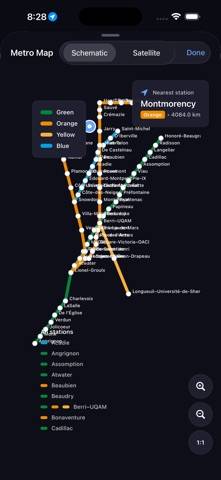 Metro Montreal Map App screenshot