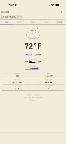 rawcast — Terminal Weather