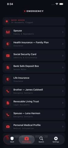 LifeVault Pro Captura de pantalla de la aplicación