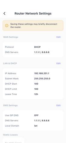 OpenWRT Manager Captura de pantalla de la aplicación
