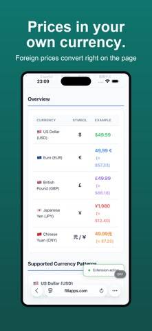 Price Converter for Safari immagine dello schermo