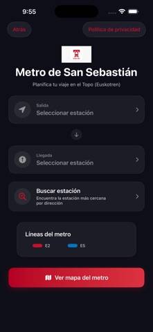 Metro San Sebastian Map Captura de pantalla de la aplicación
