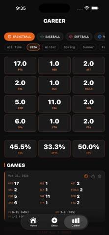 PlayerLog App screenshot