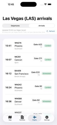 Las Vegas Intl LAS Airport App screenshot