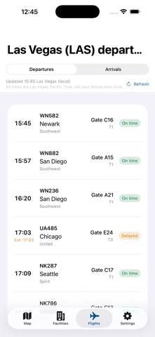 Las Vegas Intl LAS Airport App screenshot