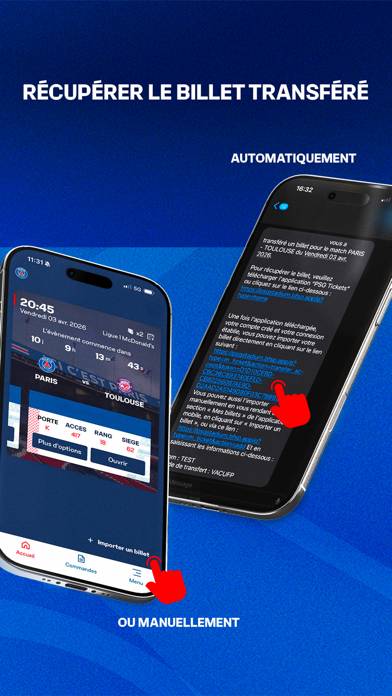 PSG Tickets Capture d'écran de l'application