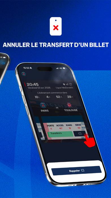 PSG Tickets Capture d'écran de l'application