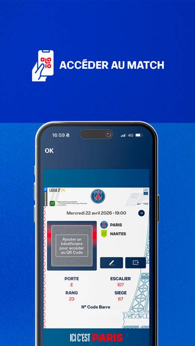 PSG Tickets Capture d'écran de l'application