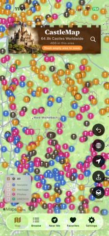 CastleMap App-Screenshot