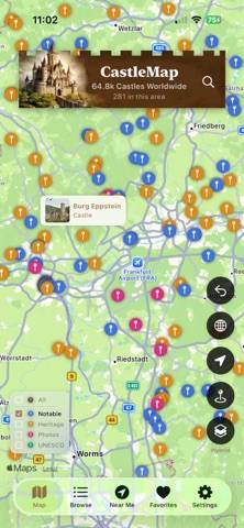 CastleMap App-Screenshot
