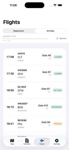 Syracuse SYR Airport App screenshot