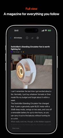 Corvus RSS Reader for Safari App screenshot