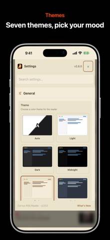 Corvus RSS Reader for Safari App screenshot