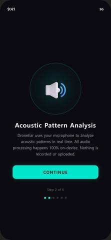 DroneEar App skärmdump