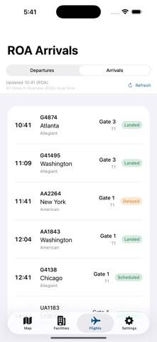 Roanoke ROA Airport App screenshot