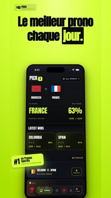 PICK1 : Pronos Sportifs IA capture d'écran