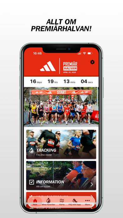 Adidas Premiärhalvan App skärmdump