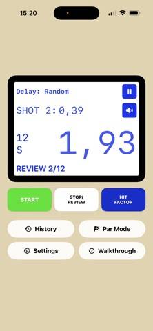 ShotTimer Pro App screenshot