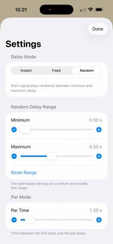 ShotTimer Pro App screenshot