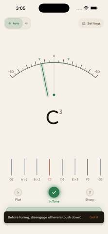 Harpie – Harp Tuner Capture d'écran de l'application