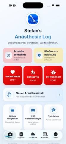 Stefan’s Anästhesie Log Bildschirmfoto