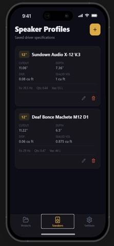 Subwoofer Box Pro Schermata dell'app