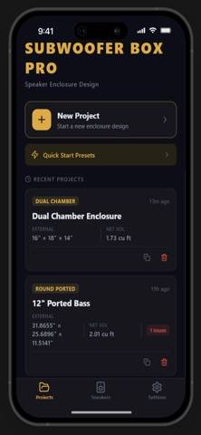 Subwoofer Box Pro Schermata dell'app